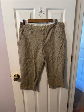 Dockers Tan Floral Cropped Pants
